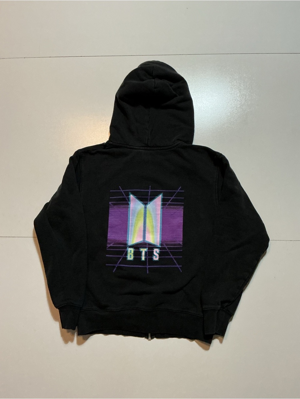 BTS Bangtan Boys VR 01 Official Merch K-POP Concert Black Zip Hoodie